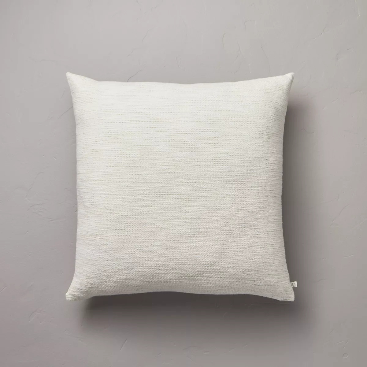 Textured Slub Stripe Square Throw Pillow Cream/Khaki - Hearth & Hand™ with Magnolia | Target