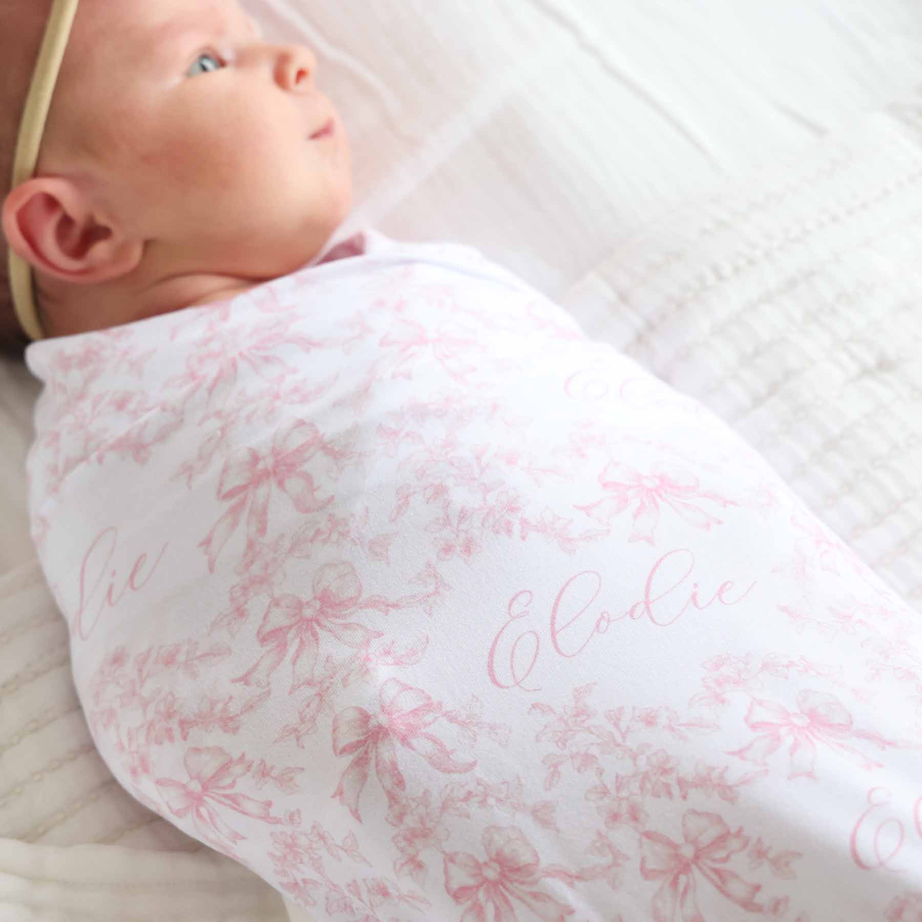 Fancy Frills Personalized Swaddle Blanket | Caden Lane