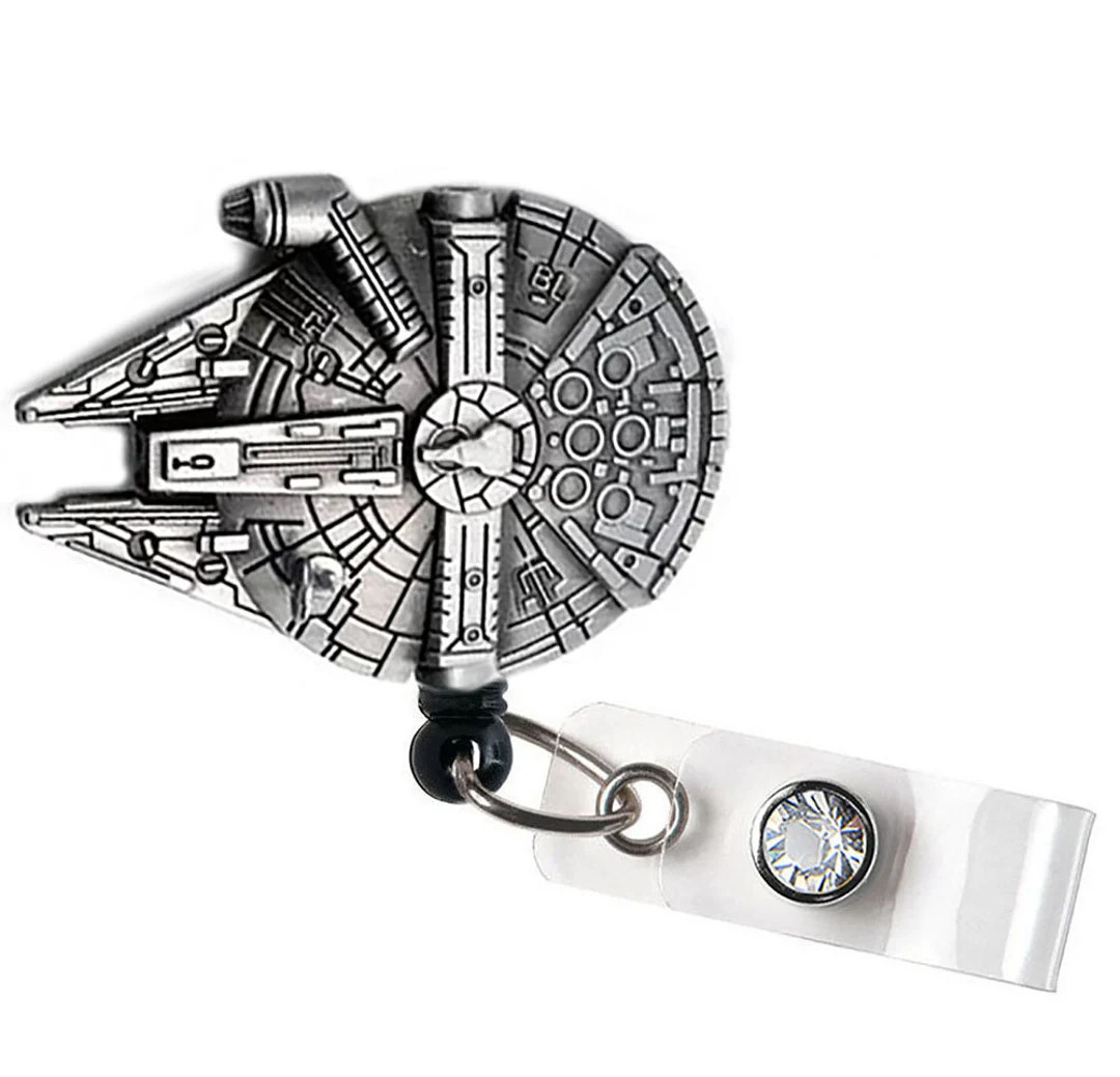 Spaceship Falcon Retractable ID Badge Reel, Doctor / Nurse / Teacher / Coworker Gift Ideas Badge ... | Etsy (US)
