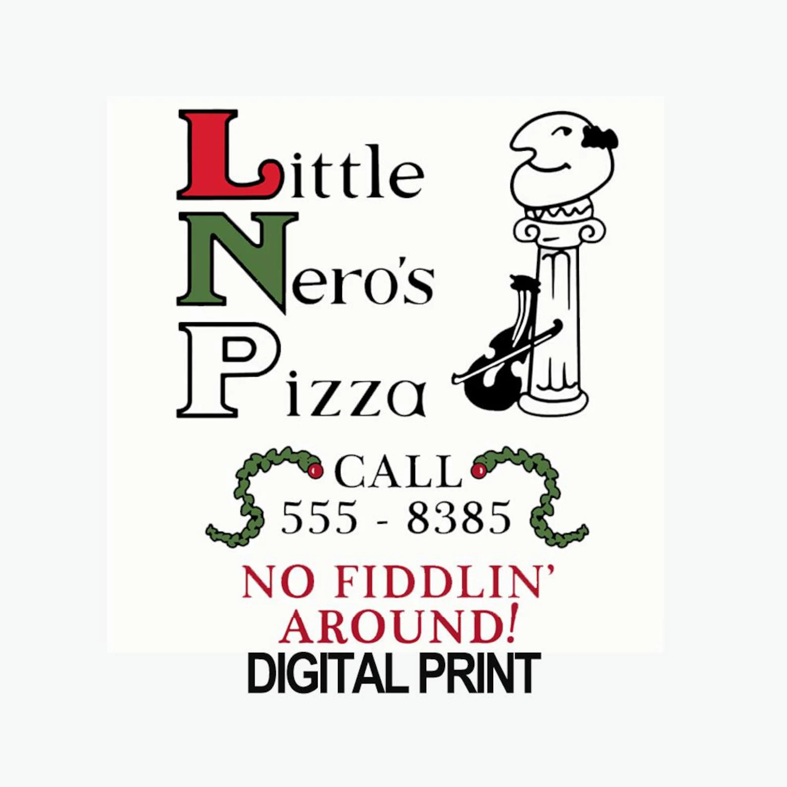 Home Alone Pizza Box Label: Little Nero's Birthday Party Favor - Etsy | Etsy (US)