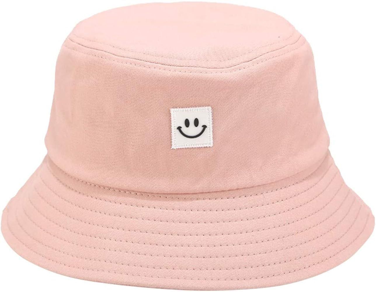 Jazzor Bucket Hat Summer Travel Bucket Cap Beach Sun Hat Smile Visor for Teens | Amazon (US)