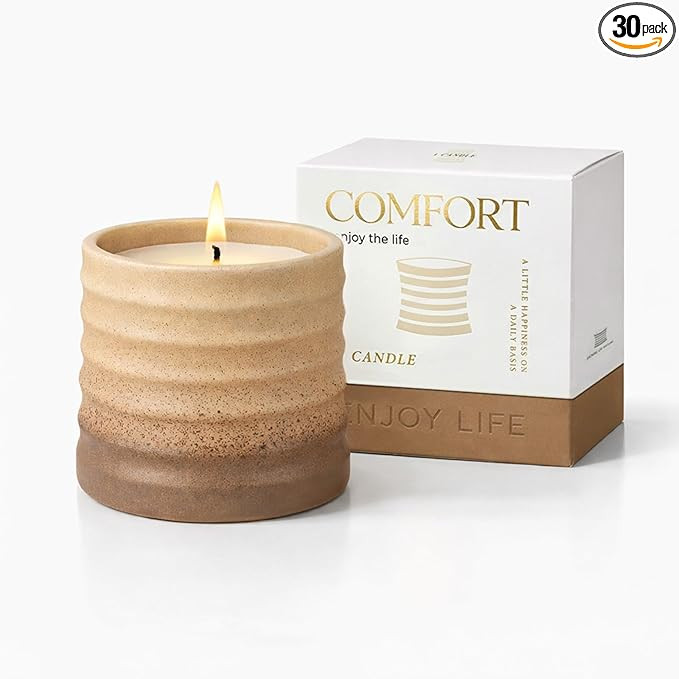 Pure Sandalwood Scented Soy Candle – Decorative Gradient Ceramic Jar Candle, Non Toxic Aromathe... | Amazon (US)