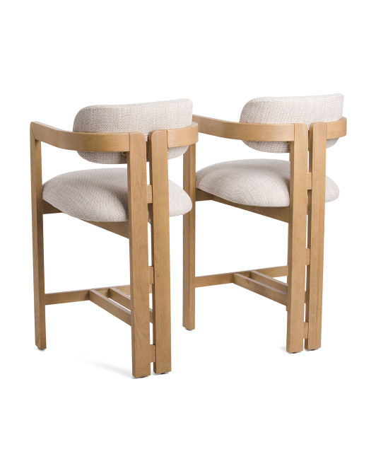 Set Of 2 Ashley Curved Counter Stools | TJ Maxx