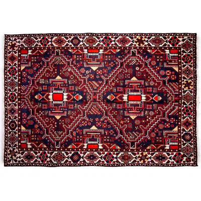 Breban One-of-a-Kind 6'10" x 10'6" 1970s Area Rug in Red/Black | Wayfair North America