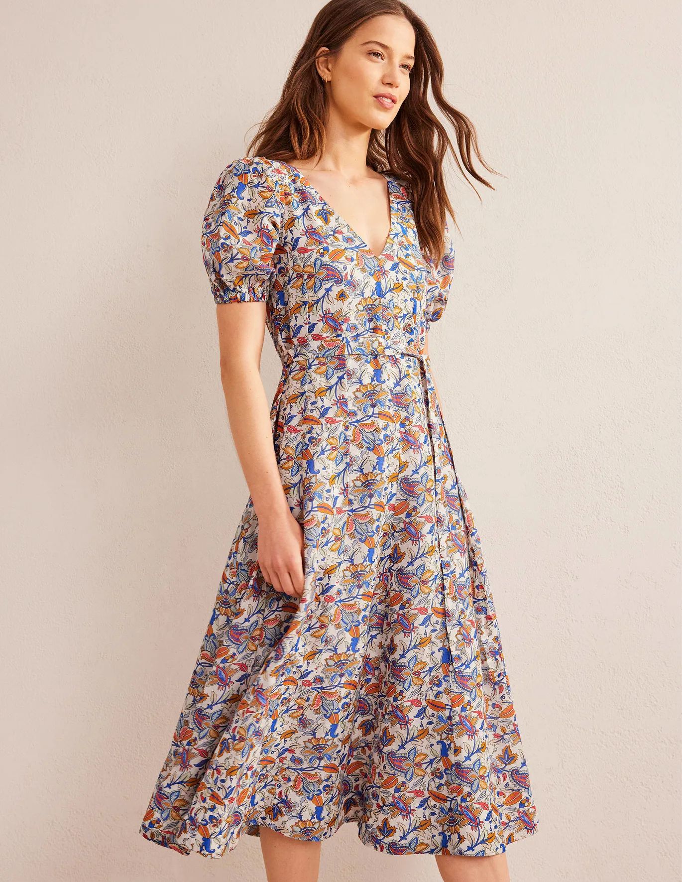 Full Skirt Panelled Midi Dress | Boden (US)