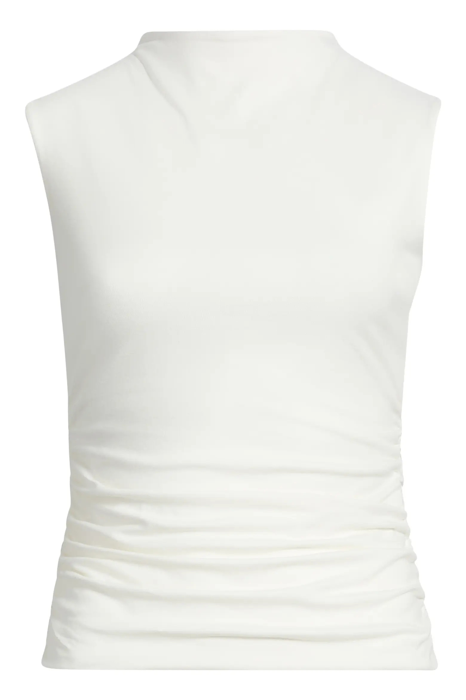 Open Edit Mock Neck Ruched Tank (Women) | Nordstrom | Nordstrom