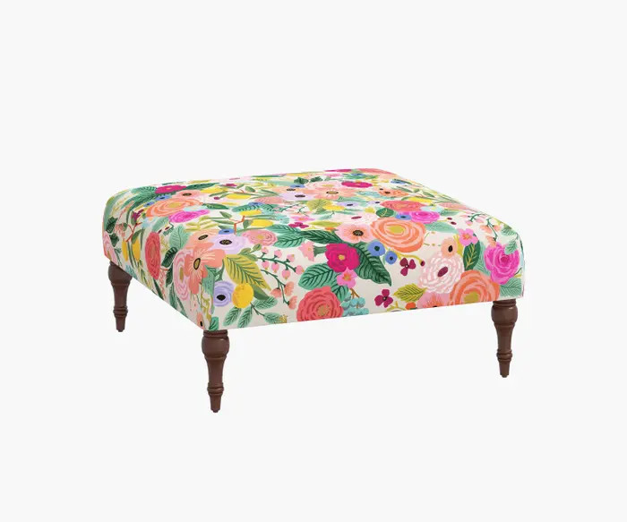 Garden Party Greenwich Ottoman | Rifle Paper Co.