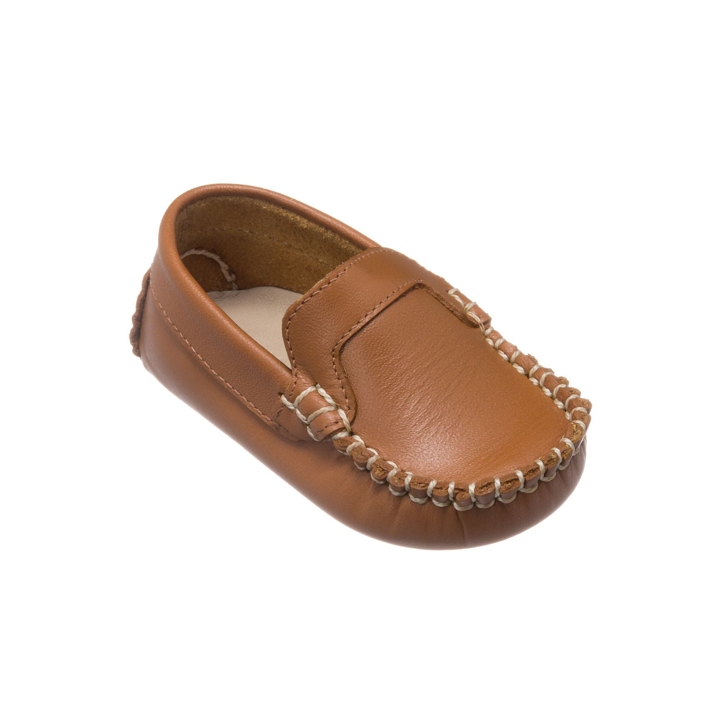 Elephantito Baby Moccasin - Natural Leather | The Beaufort Bonnet Company