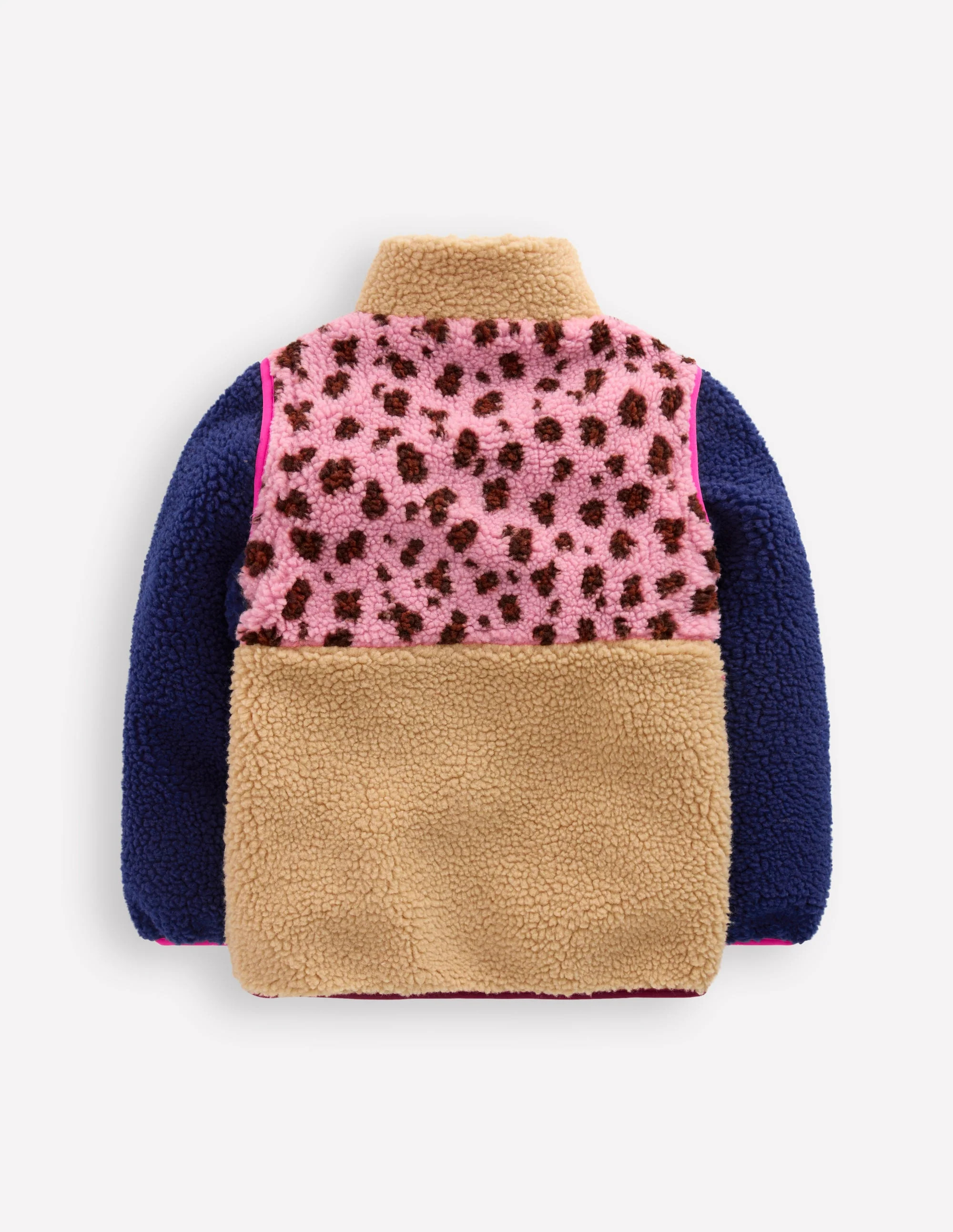 2-in-1 Borg Jacket-Pink Leopard | Boden (US)