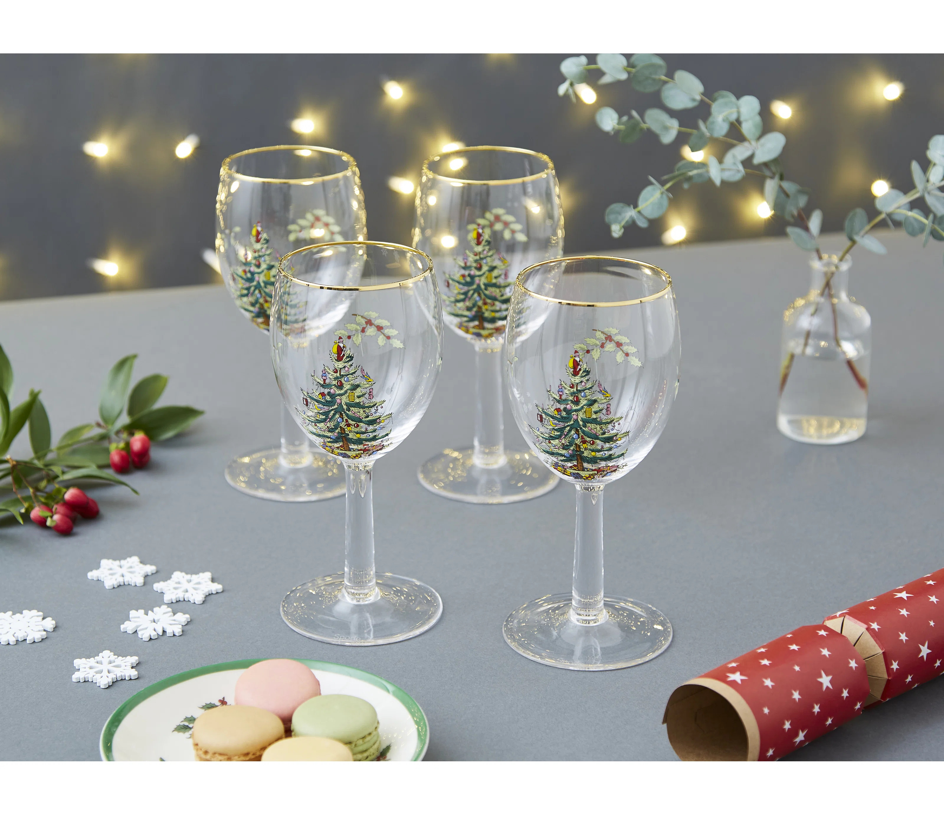 Spode Christmas Tree Wine Glasses 13 Oz (Set of 4) | Wayfair North America