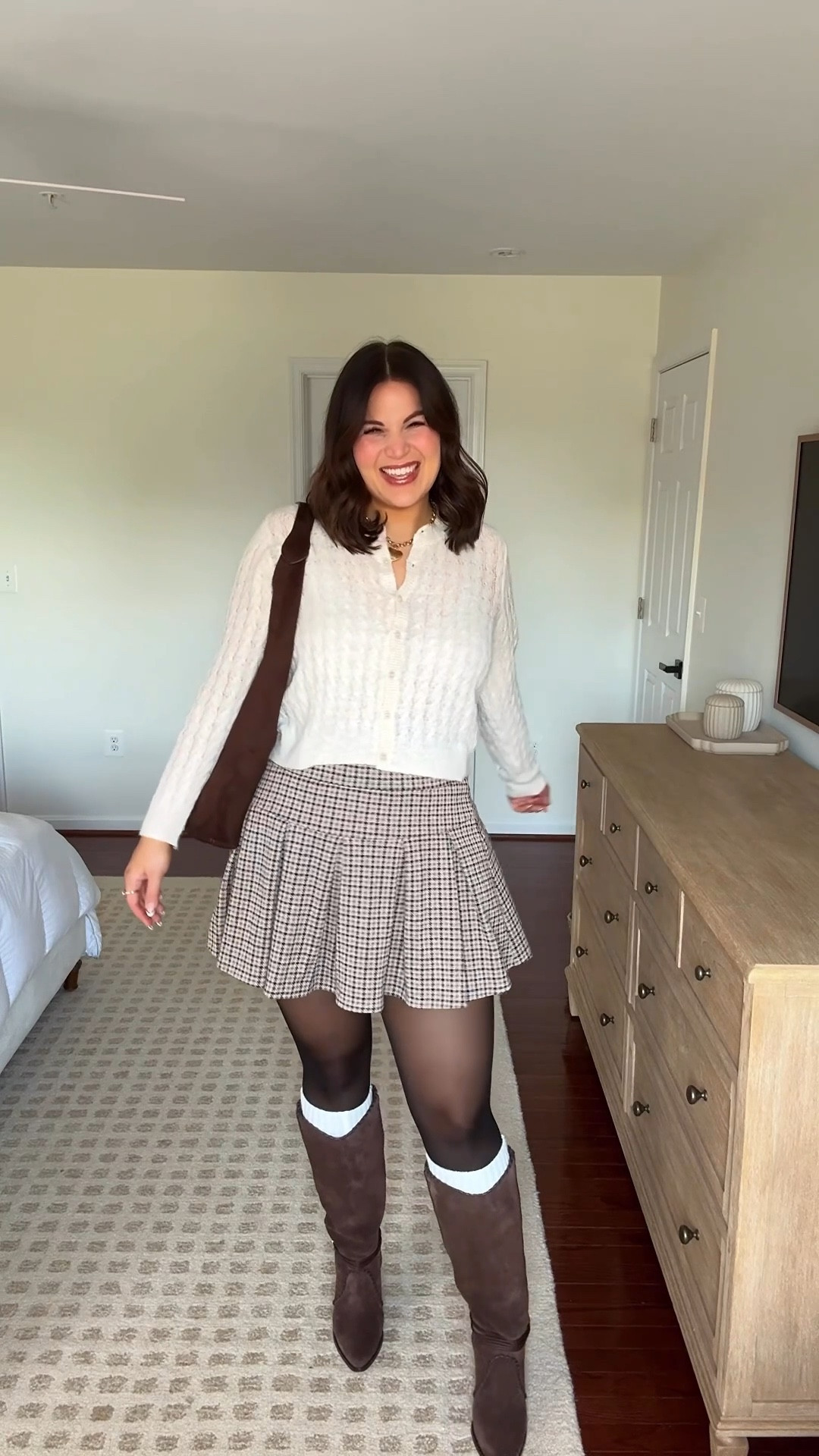 Midsize fall outfit idea! Perfect for fall in general or even Thanksgiving 🦃 

Pajamas - top/bottoms : large 
Cardigan - xl
Skort - xl long 
Boots - 9.5 wide calf 



#LTKStyleTip #LTKMidsize #LTKTall