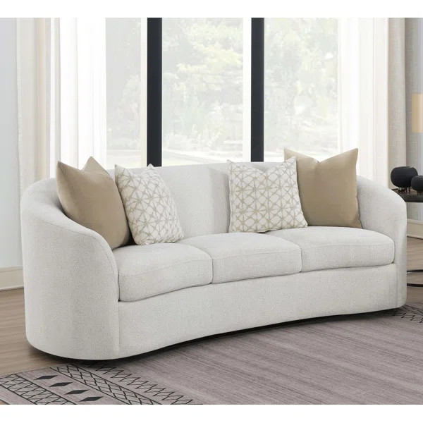 Ashleen 88.5'' Round Arms Curved Sofa | Wayfair North America