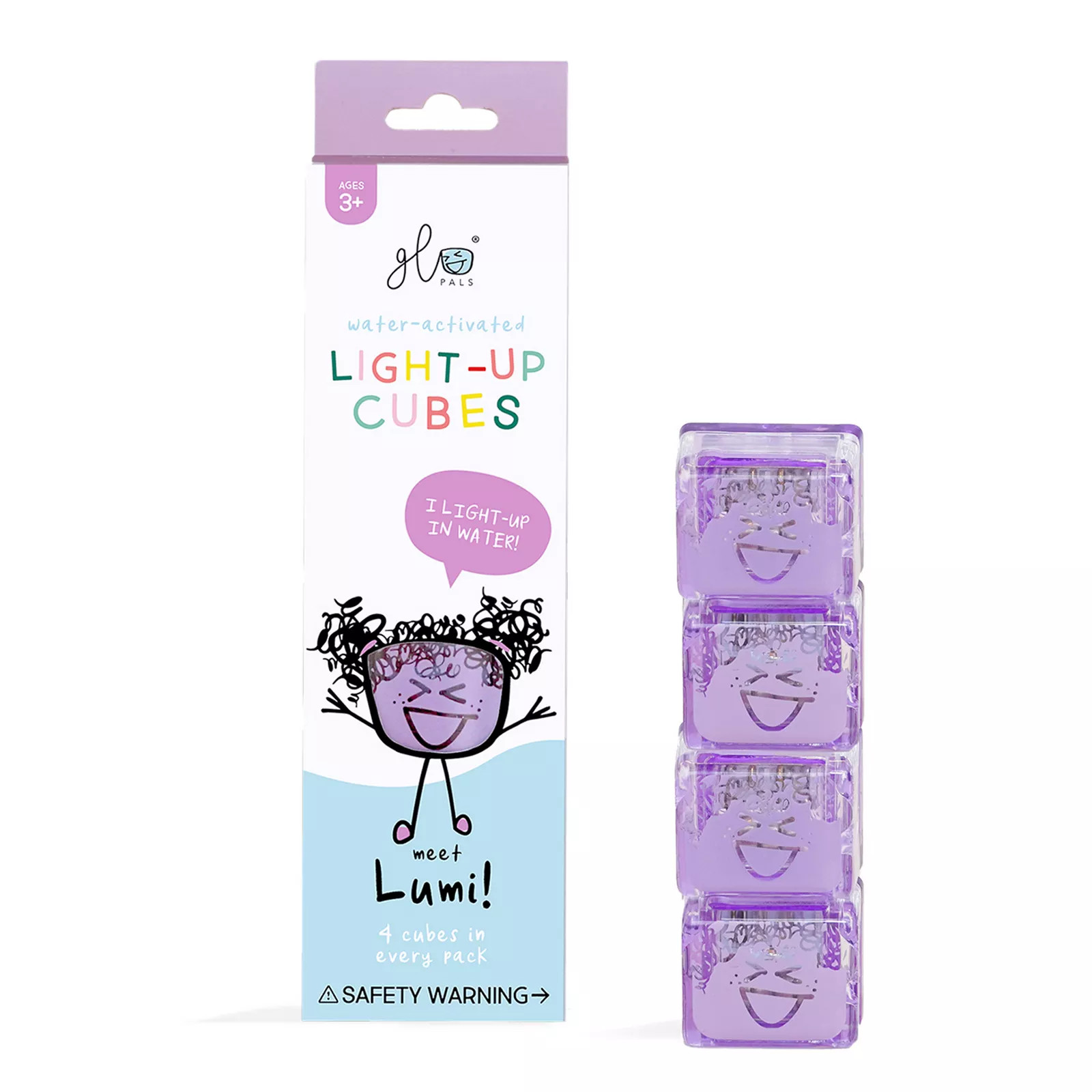 Glo Pals Liquid Activated Light Up Cubes - 4-pack Lumi Purple | Kohl's