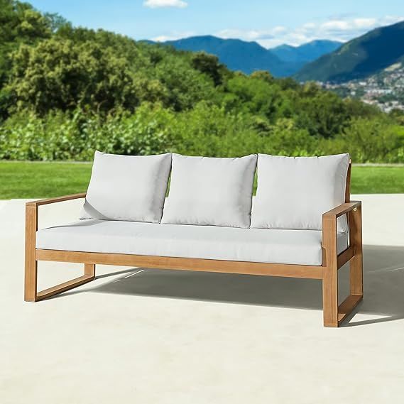 Alaterre Furniture Grafton Outdoor Bench, Natural | Amazon (US)