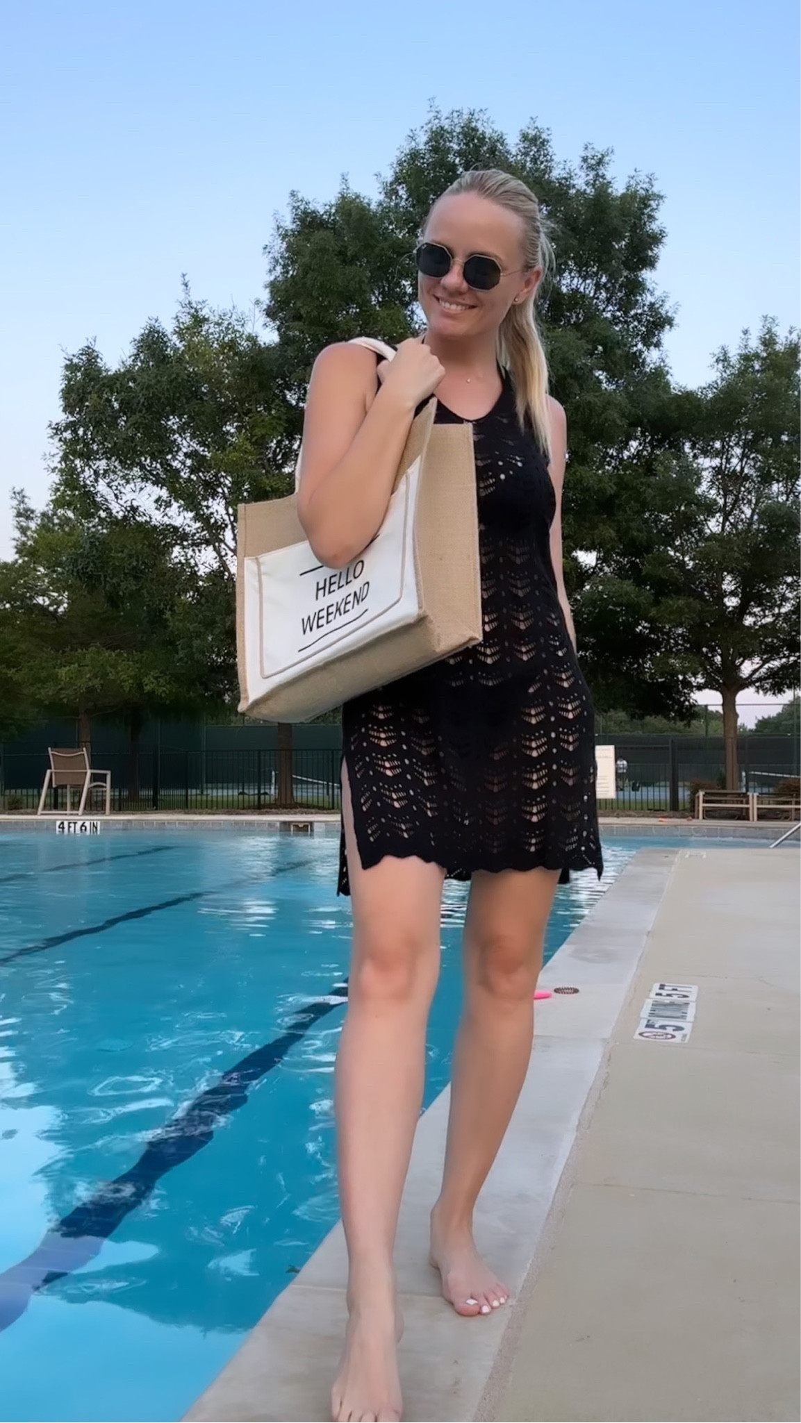 Outfit for the pool day. 

Cover-up, beachwear, pol wear