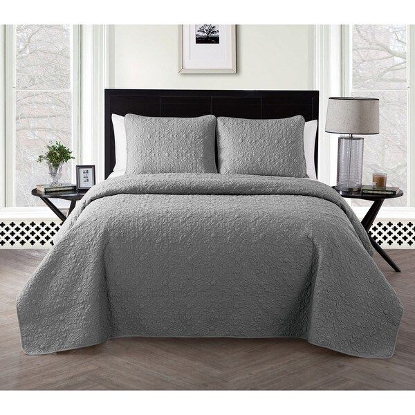 The Gray Barn Rock Creek 3-piece Embossed Quilt Set | Bed Bath & Beyond