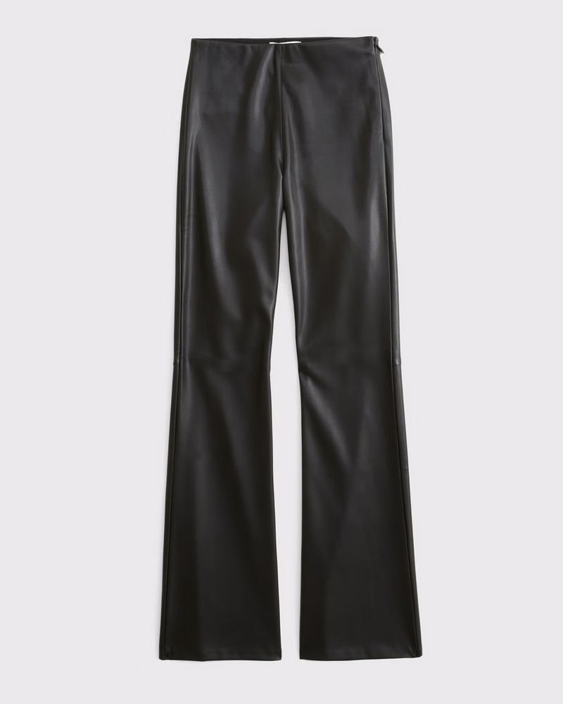 Abercrombie & Fitch Women's High Rise Slim Boot Vegan Leather Pant in Black - Size 36 LONG | Abercrombie & Fitch (US)