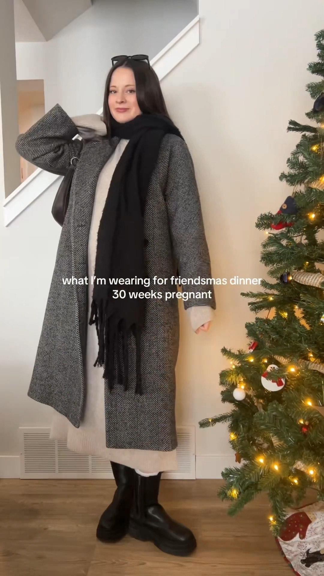 cozy holiday maternity outfit! 

Boots are Windsor smith 

Winter maxi dress, sweater dress, comfy outfit, bump friendly, winter outfit ideass



#LTKmaternity #LTKwinter #LTKcanada