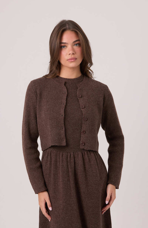 By Tess Collection Carine Cardigan in Brown at Nordstrom, Size Medium | Nordstrom
