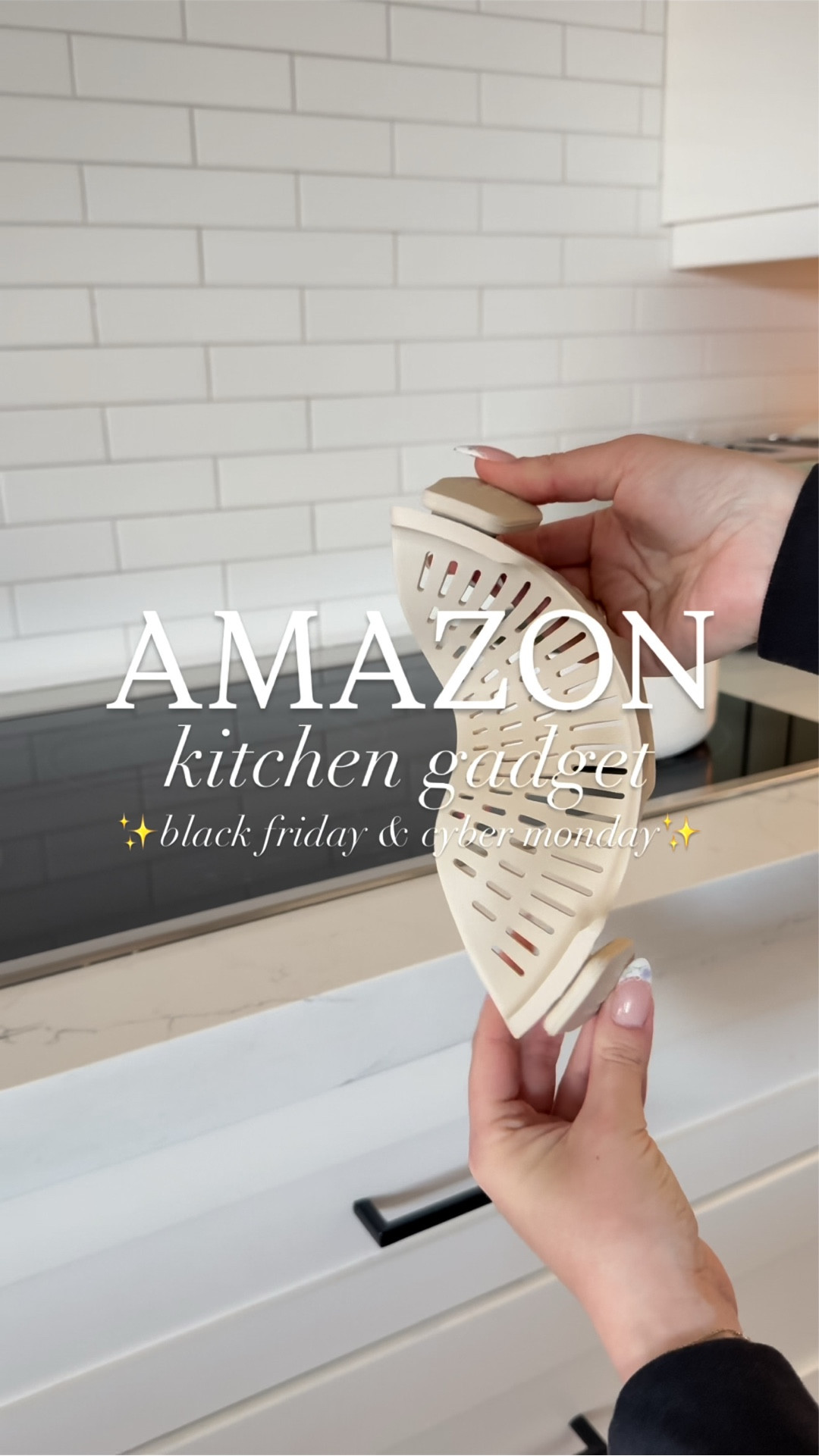 This clip on strainer from Amazon is compact to save space and is so easy to use!! It's on sale for Black Friday and Cyber Monday!! 🍝👩🏻‍🍳

#amazonhome #kitchengadget #thesistershoppers #amazongadget #asmr

#LTKCyberWeek #LTKHome #LTKGiftGuide