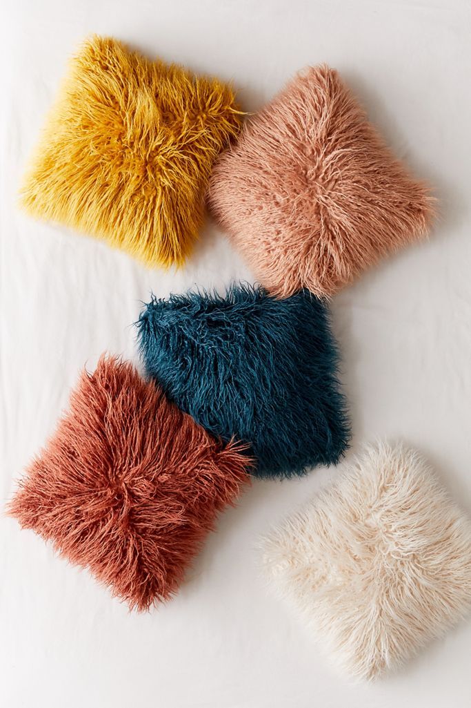Mila Faux Fur Throw Pillow | Urban Outfitters (US and RoW)