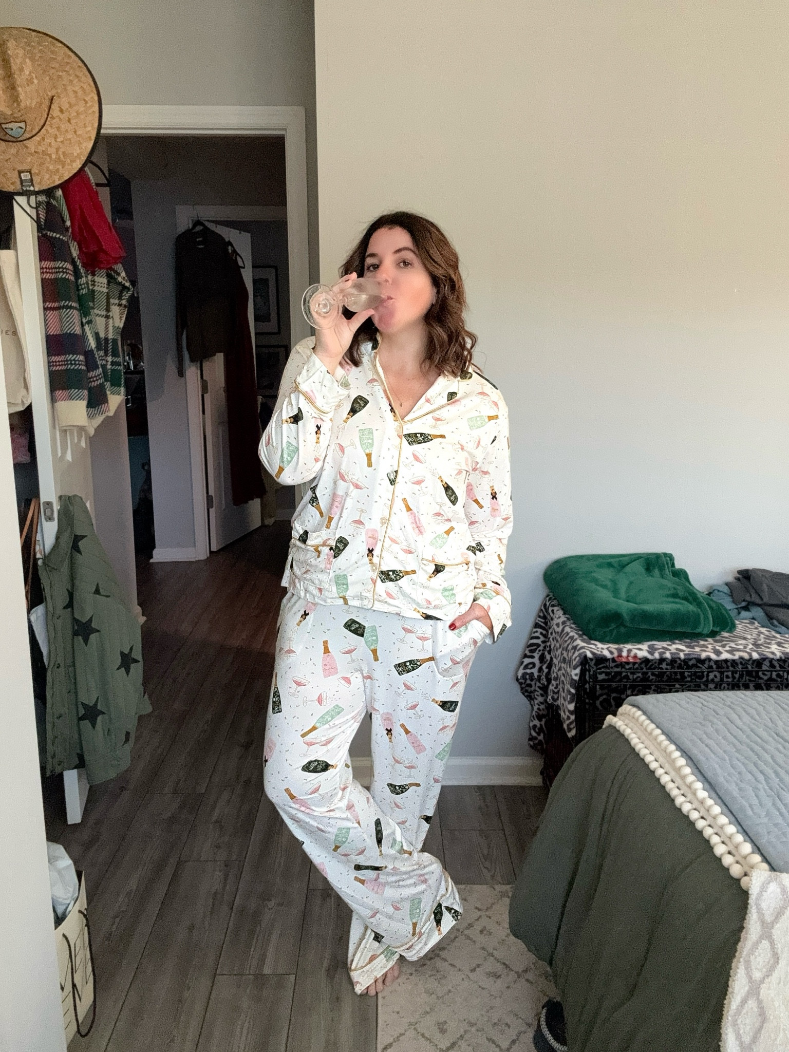 Are you team pajamas for NYE?! There is nothing like putting on cute pajamas and popping your champagne at home! These pajamas were a present from a friend, but they are from Kohls and are super soft and cute! They run TTS, come in different designs and are $35! 

#LTKHoliday #LTKStyleTip #LTKFindsUnder50