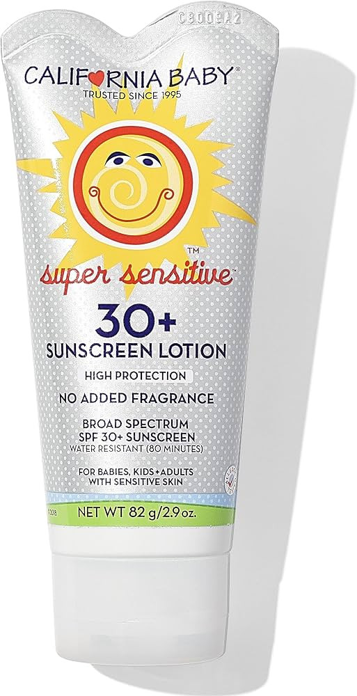 California Baby Super Sensitive SPF 30+ | Unscented Mineral Sunscreen | Baby Sunscreen for Face +... | Amazon (US)