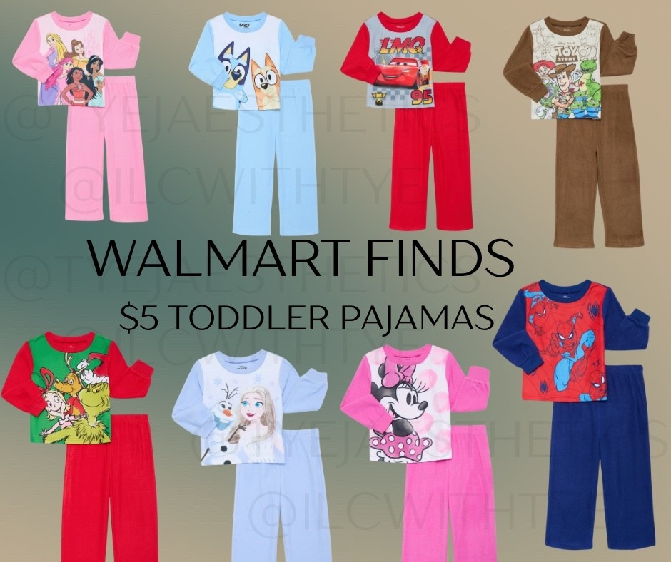 Walmart Finds! $5 Toddler Pajamas 
Grab yours before they sell out! Cyber Monday sale has been extended! @Walmart
#WalmartCreator #WalmartFinds #walmartdeals #Walmart #disneypajamas #Pajamas #Toddler #MustHaves 

CC 🔗🛍️🛒

#LTKHoliday #LTKKids #LTKSaleAlert