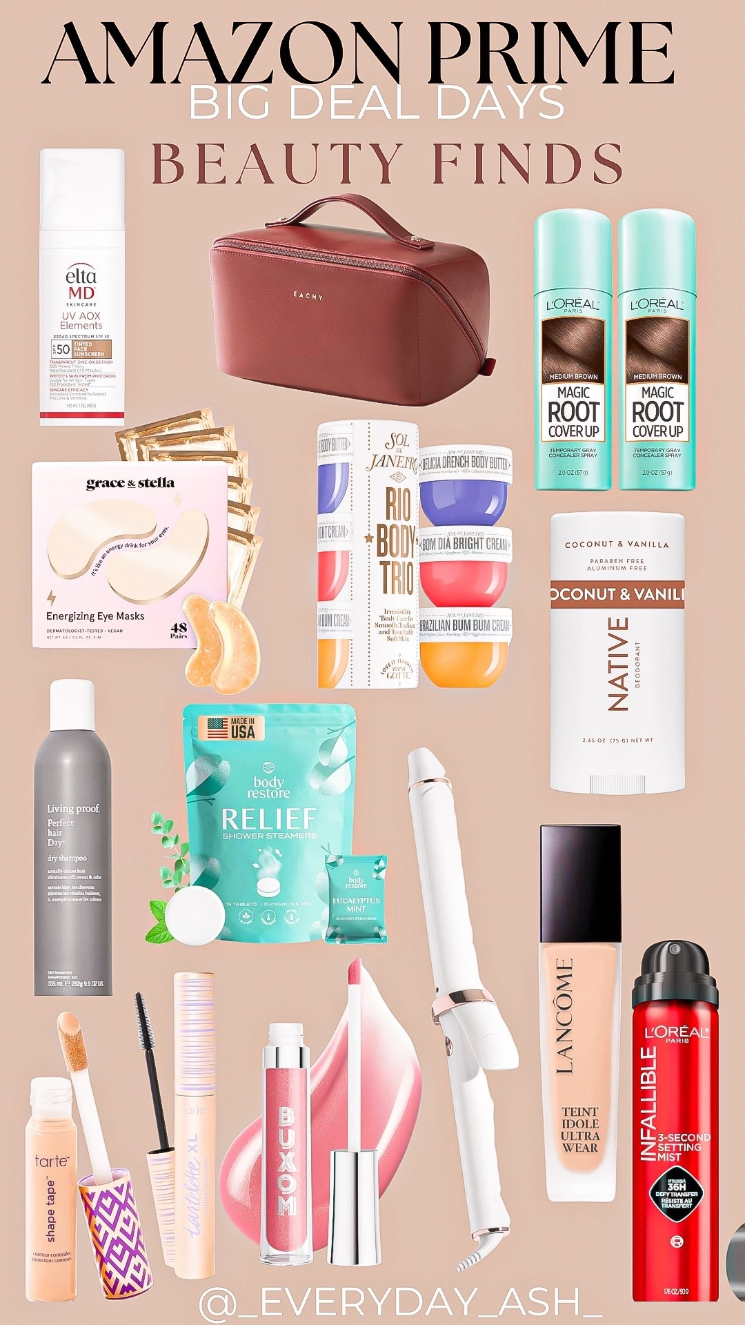 Amazon prime big deal days 🎉🎉

Amazon beauty finds, sunscreen, makeup bag, root touch up, eye patches, bum bum cream, deodorant, dry shampoo, shower must have, curling iron, makeup finds, setting spray, lip gloss, tarte cosmetics 

#LTKBeauty #LTKStyleTip #LTKFindsUnder50