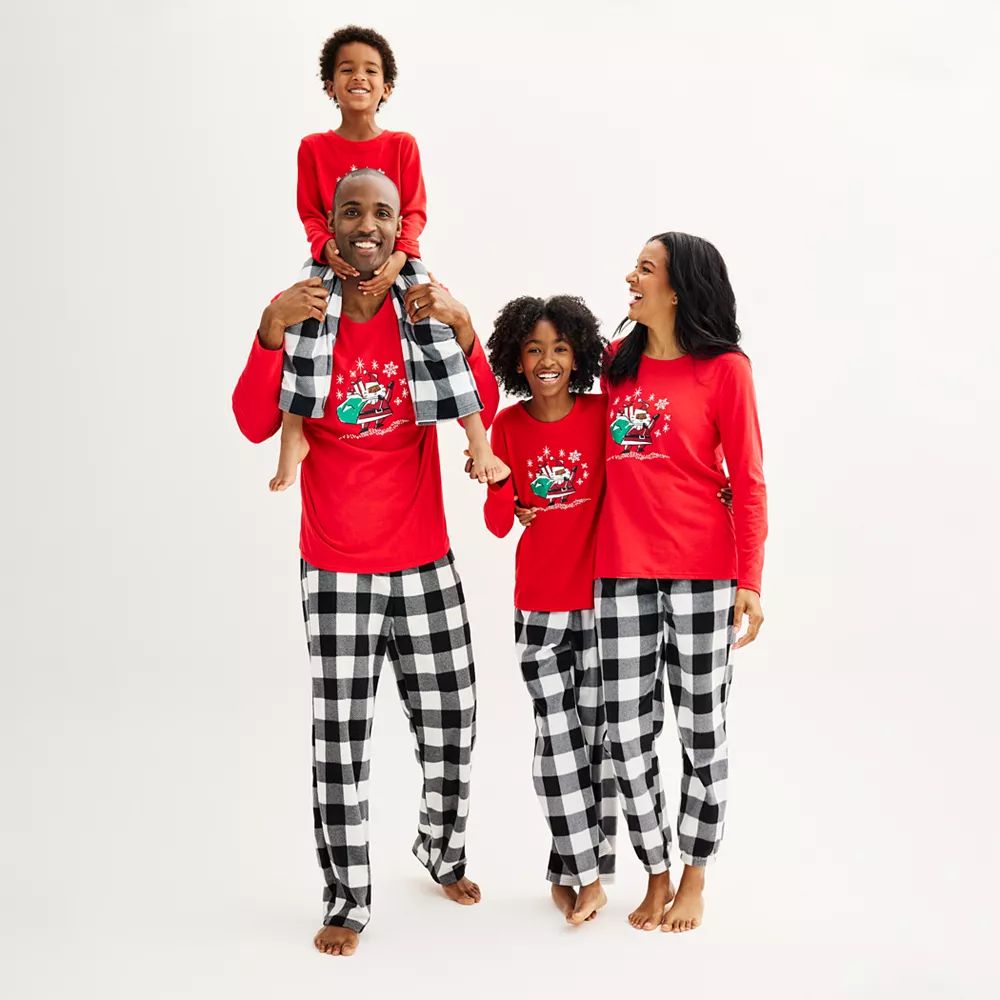 Jammies For Your Families® Deep Tone Doodle Santa Pajama Collection | Kohl's