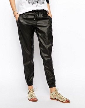 Lira Leather Look Sweat Pants | ASOS US