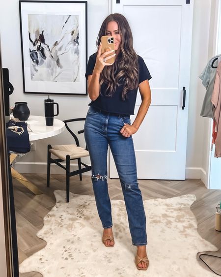 Love this style of tee…reminds me of Free People but it’s only $19 
Sz medium 
Sz small in jeans (on sale)
Heels run tts
Amazon fashion finds 
Express jeans 
#liketkit #LTKFind #LTKunder50 

#LTKSeasonal #LTKstyletip #LTKtravel