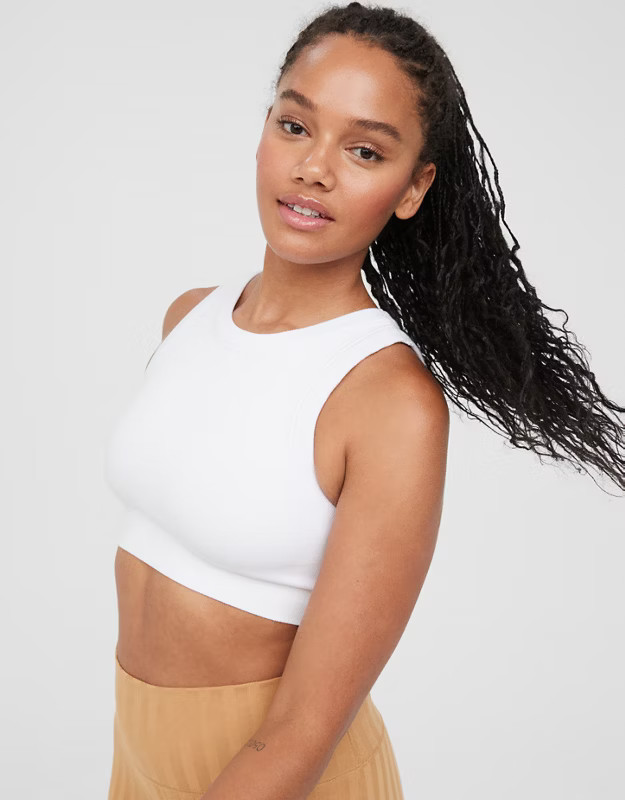 OFFLINE By Aerie Seamless High Neck Sports Bra | Aerie