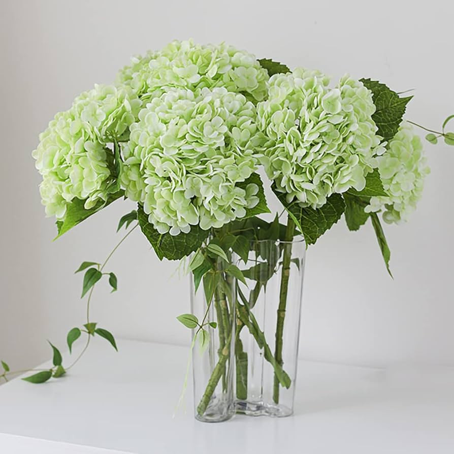 DUYONE 3PCS 22 inch Lifelike Artificial Hydrangea Large Real Touch Flowers Artificial Flowers Dry... | Amazon (US)