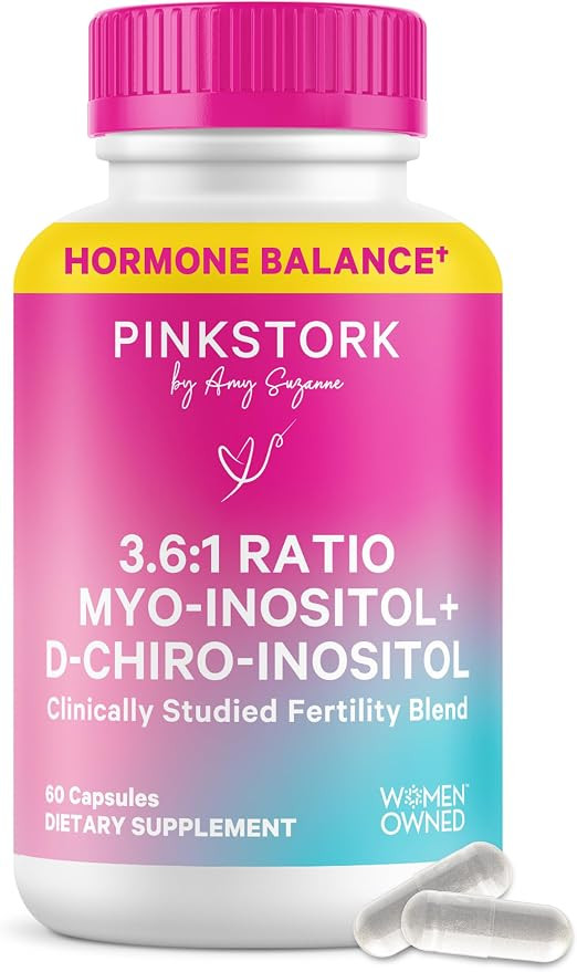 Pink Stork Myo-Inositol & D-Chiro Inositol: 3.6:1 Blend to Support Fertility, Hormone Balance for... | Amazon (US)