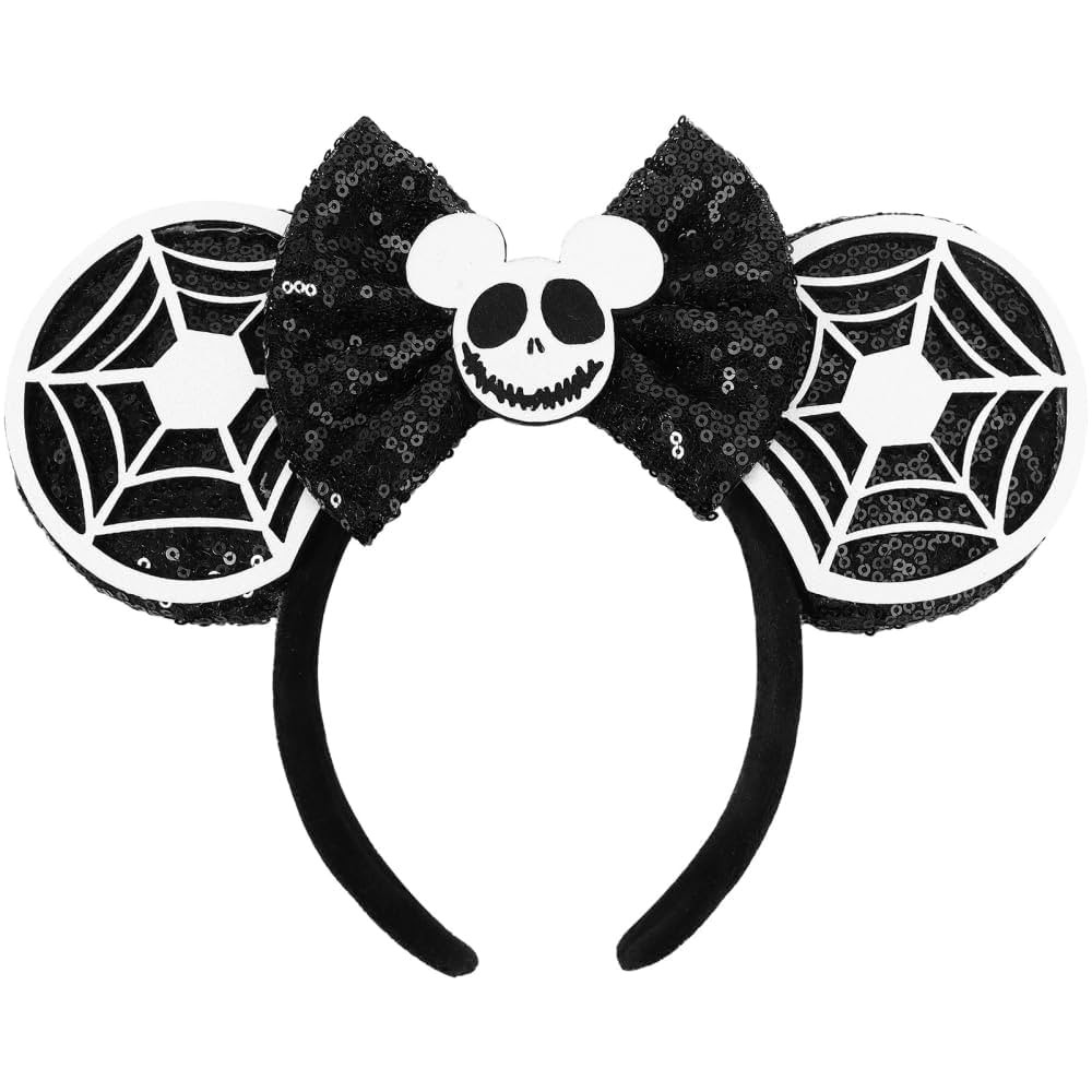 Halloween Ears, Skeleton Mouse Ears Headband for Women, Kids & Girls, Black | Amazon (US)