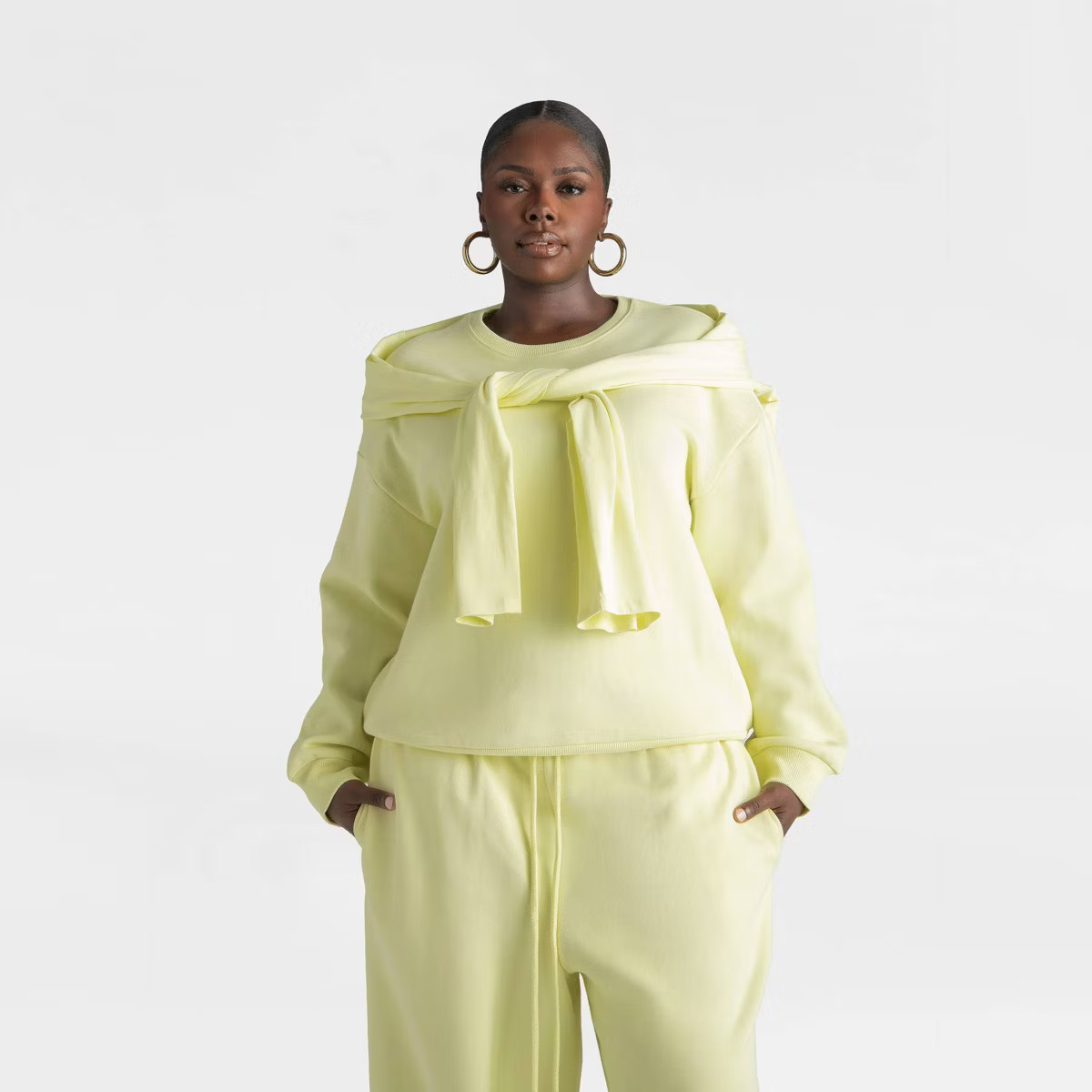 KBB by KAHLANA Women's Long Sleeve 'The Double Layer Crewneck Sweatshirt' | Target