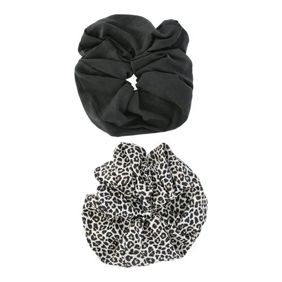Time and Tru Women's Large Scrunchy Hair Tie, 2-Pack | Walmart (US)