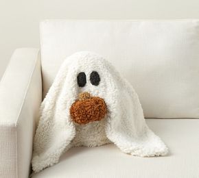 Gus the Ghost with Pumpkin Pillow | Pottery Barn (US)