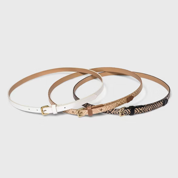 Women's 3pk Seasonal Belt - Universal Thread™ | Target