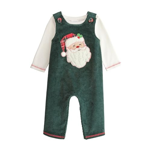 Mud Pie Kids Christmas Santa Green Cord Longall Set | Amazon (US)