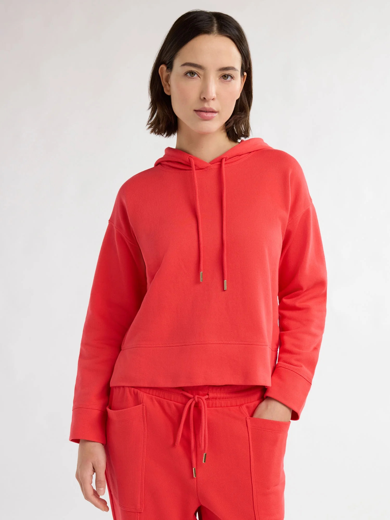 Free Assembly Women's and Women's Plus French Terry Cloth Hoodie with Long Sleeves, Sizes XS-4X | Walmart (US)