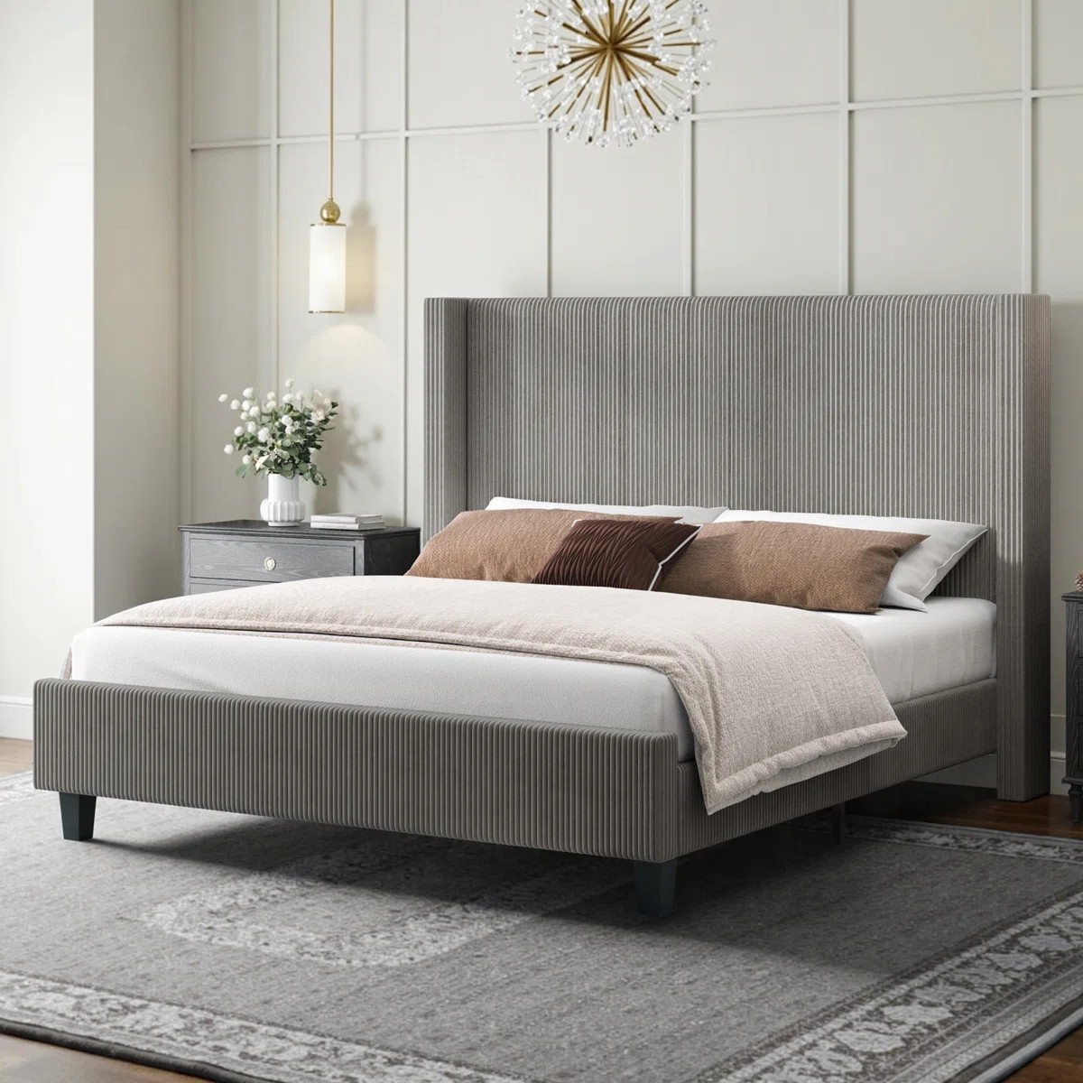 Wade Logan® Wauseon Corduroy Upholstered Bed & Reviews | Wayfair | Wayfair North America