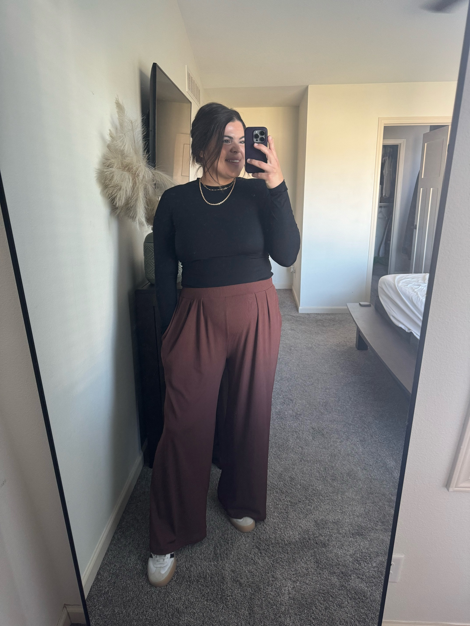 Midsize fall transition outfit of the day! These stretchy pants from Amazon are so incredibly comfortable! They’re actually long enough, too :)

The long sleeve shirt is the ones that fit like a bodysuit , it’s double lined and I wear size XL. :)

If you are a teacher you could get by with this outfit at school ! You could even throw denim jacket over top  

#LTKMidsize #LTKFindsUnder50 #LTKStyleTip