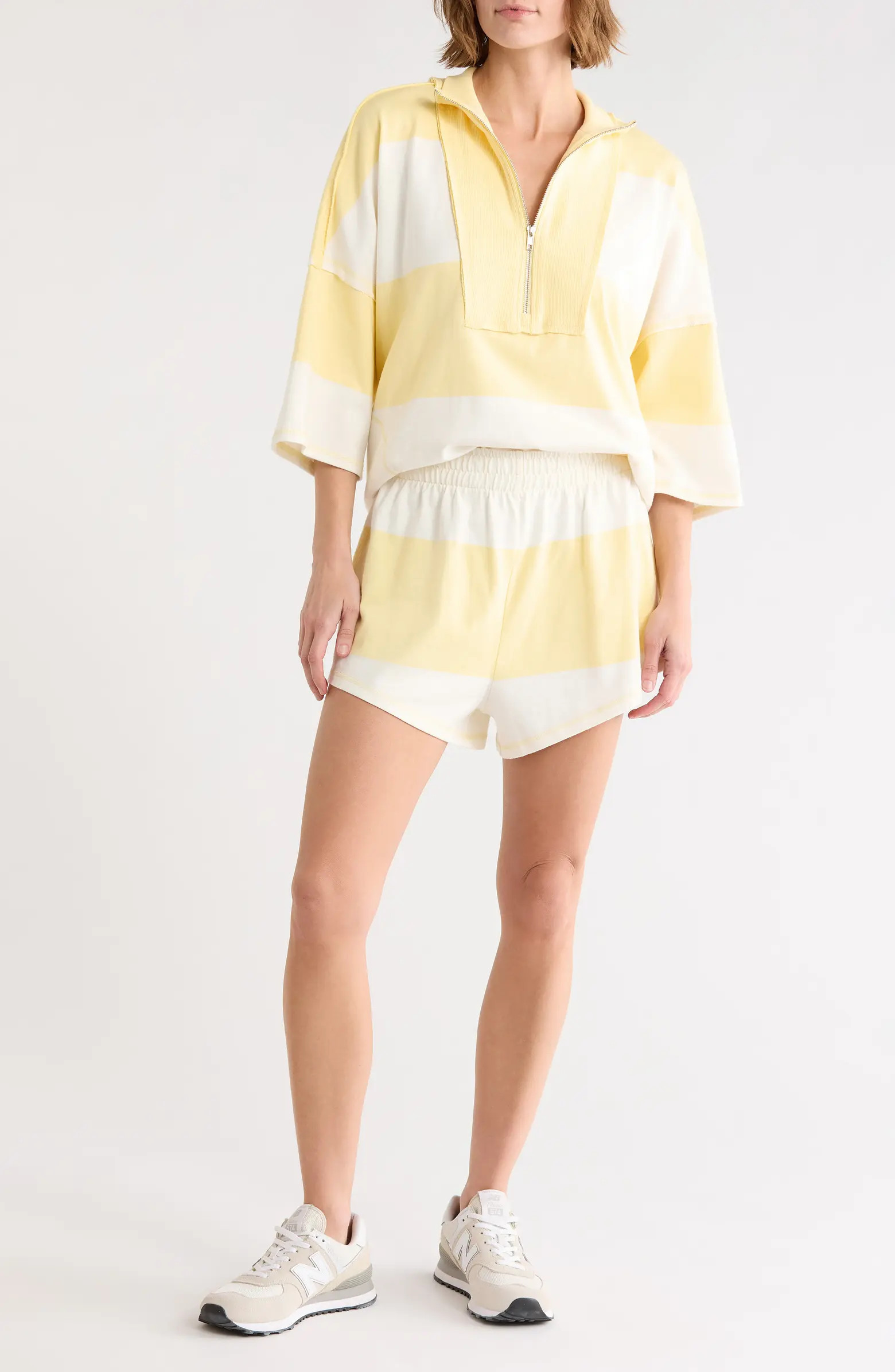 FP Movement Retro Rugby Half Zip Top & Shorts Set | Nordstrom Rack