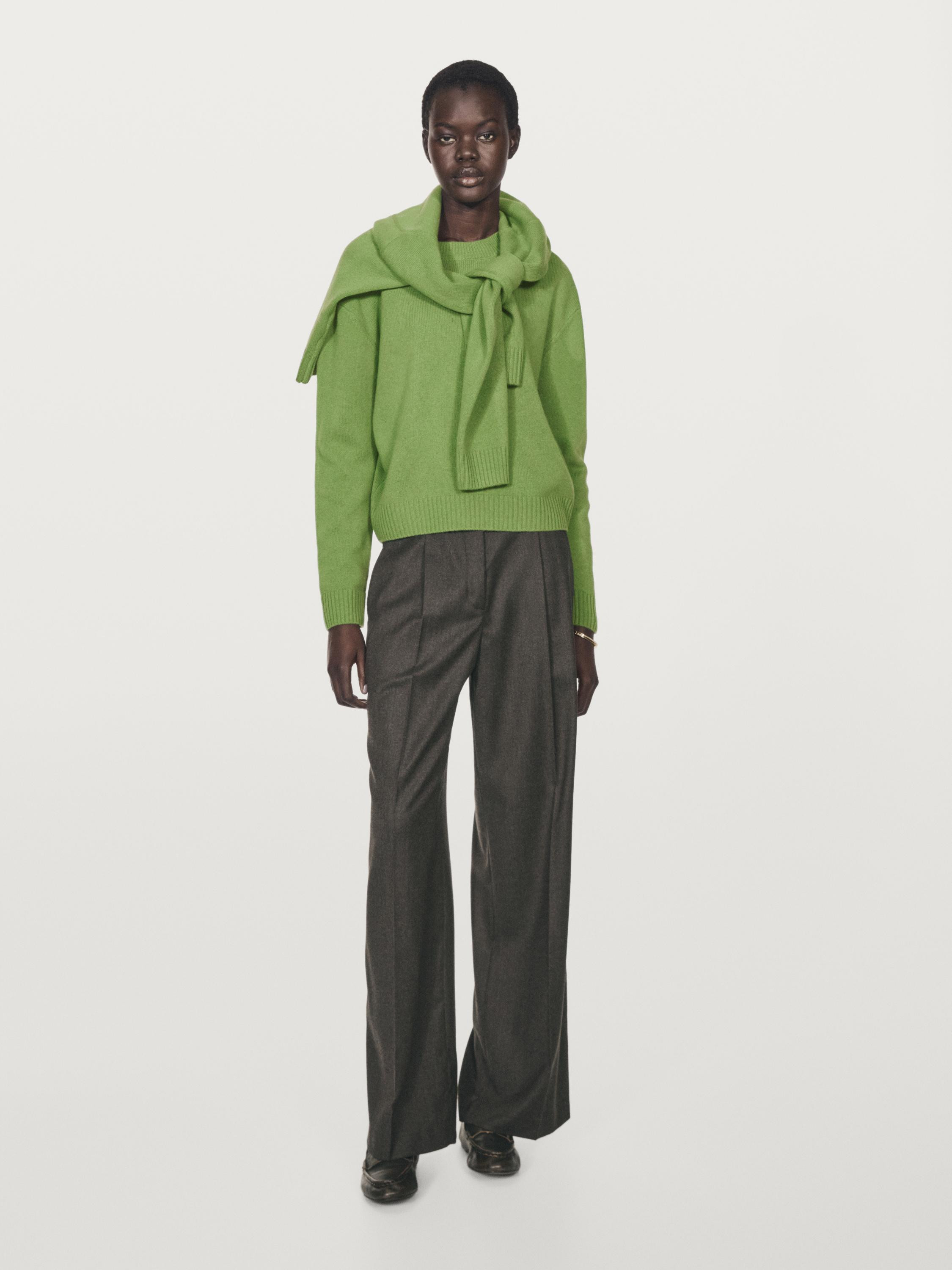 Wool blend crew neck sweater | Massimo Dutti US