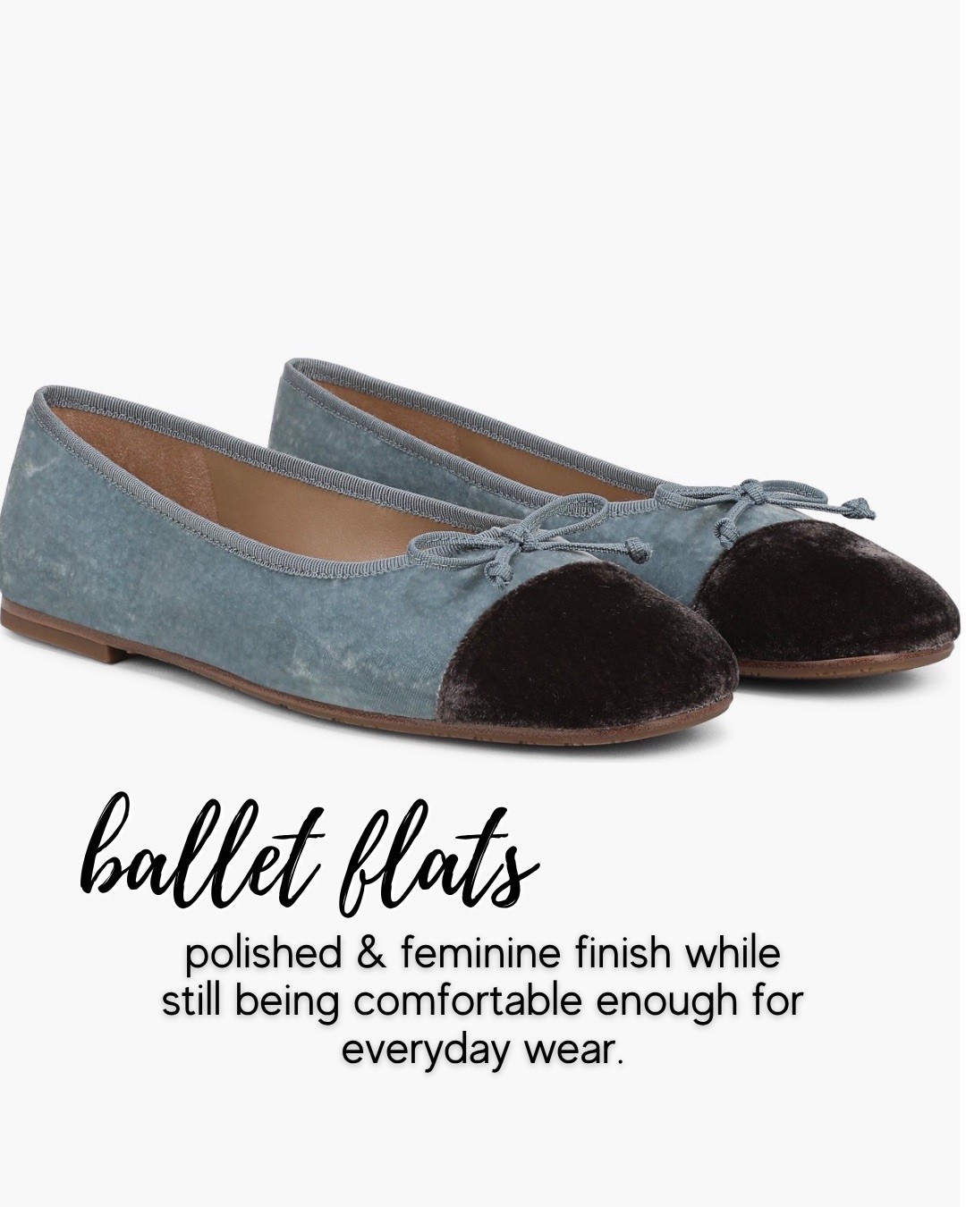 These ballet flats have my heart for fall. The denim blue and rich brown color combination feels so current for the season, and they’re such an easy way to make jeans, trousers or dresses feel more interesting.

ballet flats, denim blue shoes, brown ballet flats, fall shoes, fall footwear, women’s flats, casual fall outfit, denim outfit, fall color trends, everyday flats, transitional fall style, HauteandHumid

#LTKgrwm #LTKdayinmylife #LTKootd