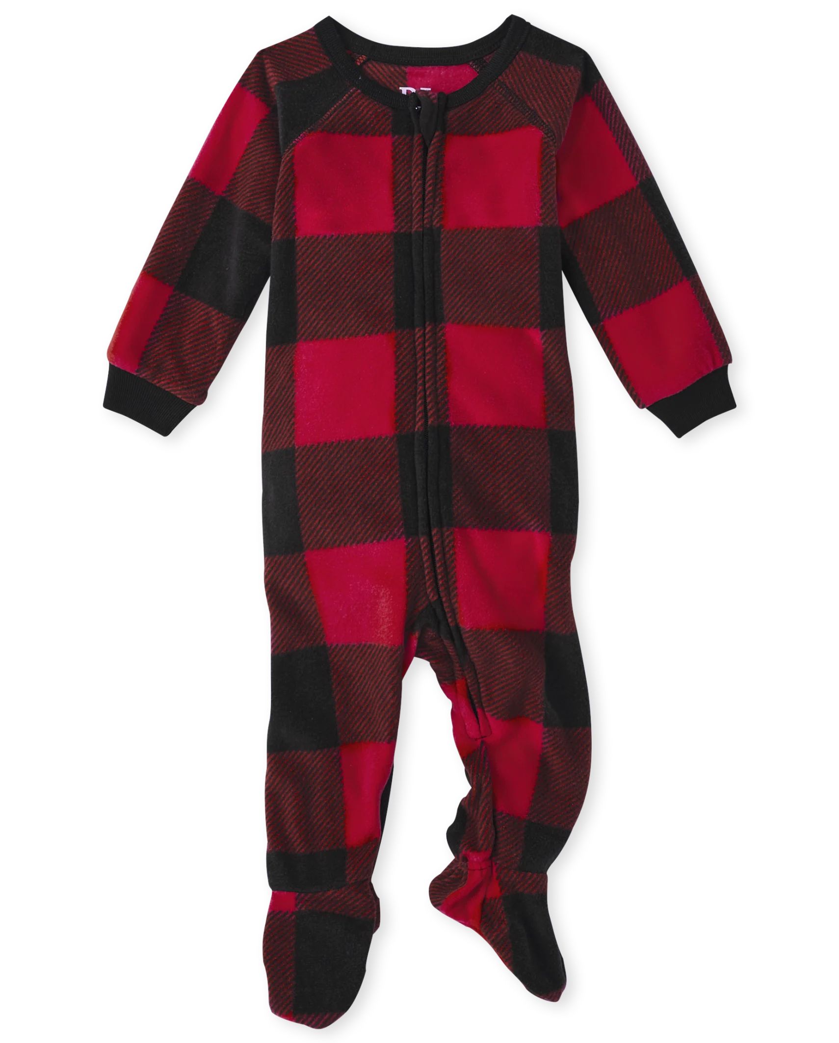 Unisex Baby And Toddler Matching Family Buffalo Plaid Fleece One Piece Pajamas - ruby | The Children's Place