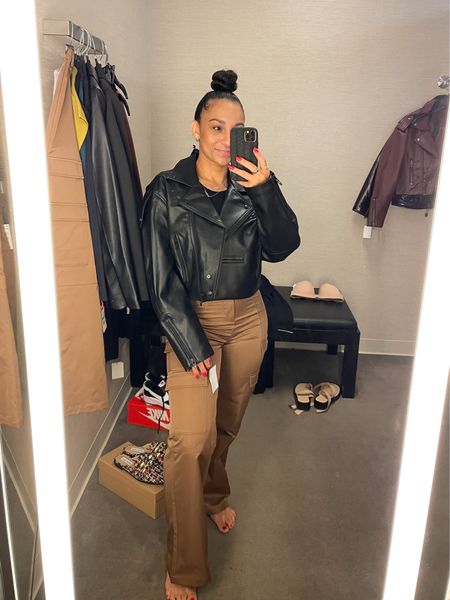 This moto jacket was another instant yes that wasn’t on my wishlist. Love that it’s cropped & it actually looks really cute zipped up as well! I can see myself wearing it with pants, shorts, skirts and dresses because of that. I think this is the size M but the S fits better with still being oversized

#LTKxNSale #LTKSeasonal #LTKsalealert
