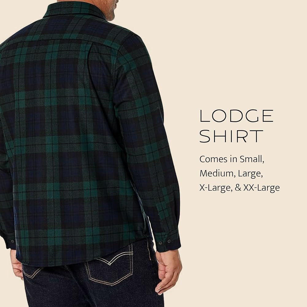Pendleton Men's Lodge Shirt - Warm and Durable Wool Flannel Shirt for Men | Amazon (US)